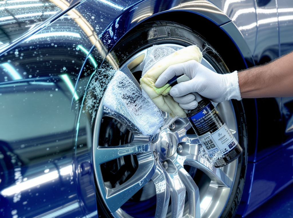 Aplikacja powłoki ochronnej na felgi i szyby – auto detailing Darcar Detailing.